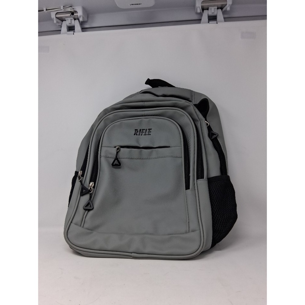 Rifle Grey Black Multi-Compartment Backpack Padded Utility School Bag. X